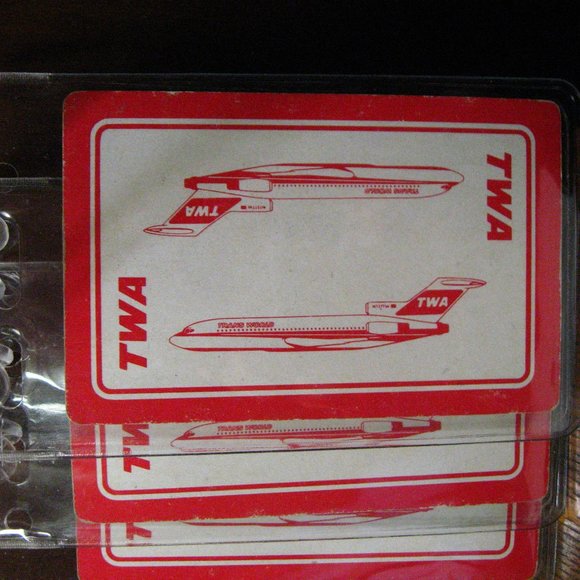 TWA Airlines Playing Card Luggage Tags (3) - Picture 2 of 4